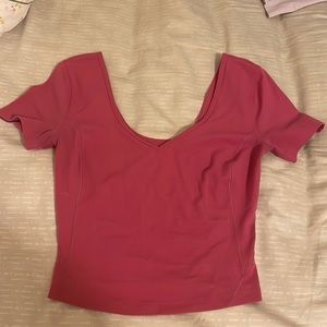 Lululemon Align tshirt- size 4 pink